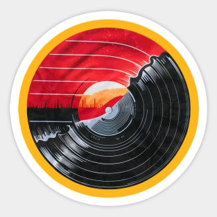 Vinyl LP Music Record Turntable Sticker